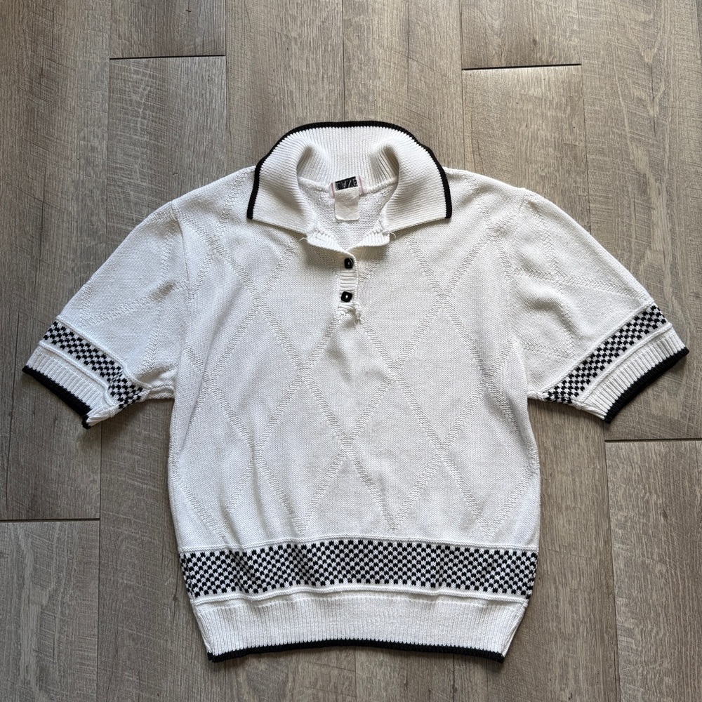 Vintage knit collared shirt